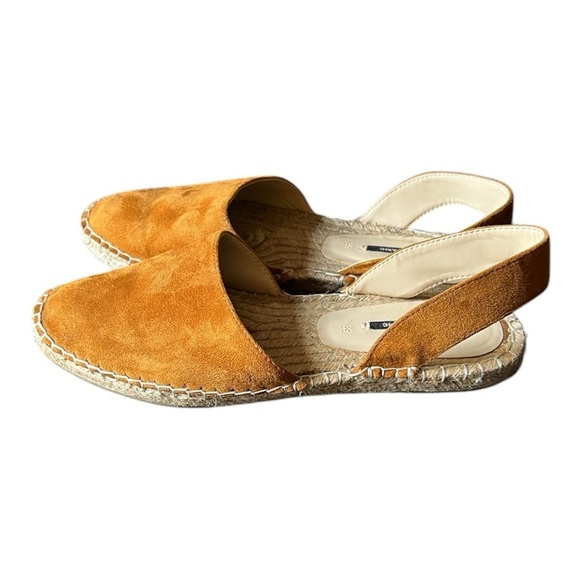 Zara Basic Chic Suede Espadrille Slingback Flats - Bronzy/Tan - Picture 7 of 11